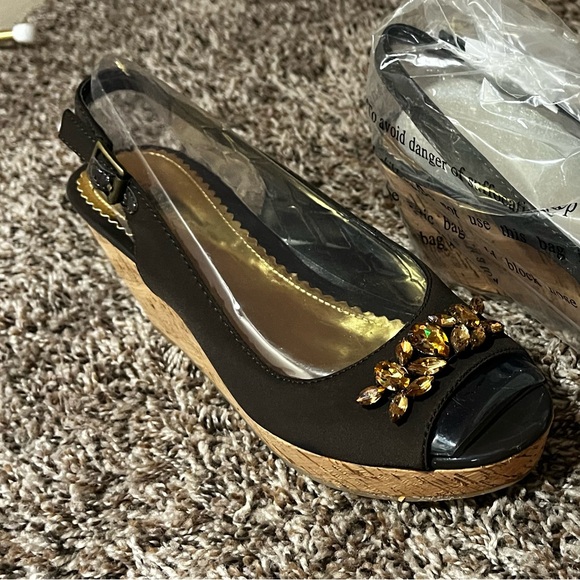 Laura Ashley Wedge Sandals - Picture 2 of 4